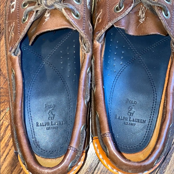 Polo Ralph Lauren leather boat shoes. - Picture 6 of 6